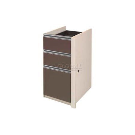 Bestar Bestar Pedestal W/out Top (Unassembled) - Slate & Sandstone - Connexion Series 93621-59